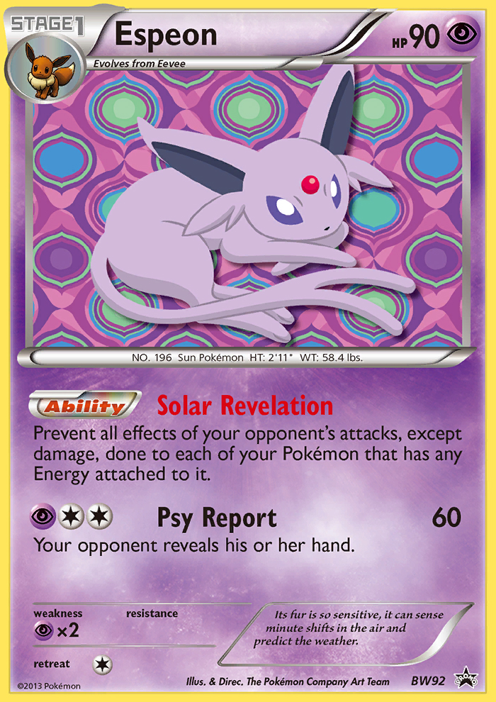 Espeon (BW92) [Black & White: Black Star Promos] | Pegasus Games WI