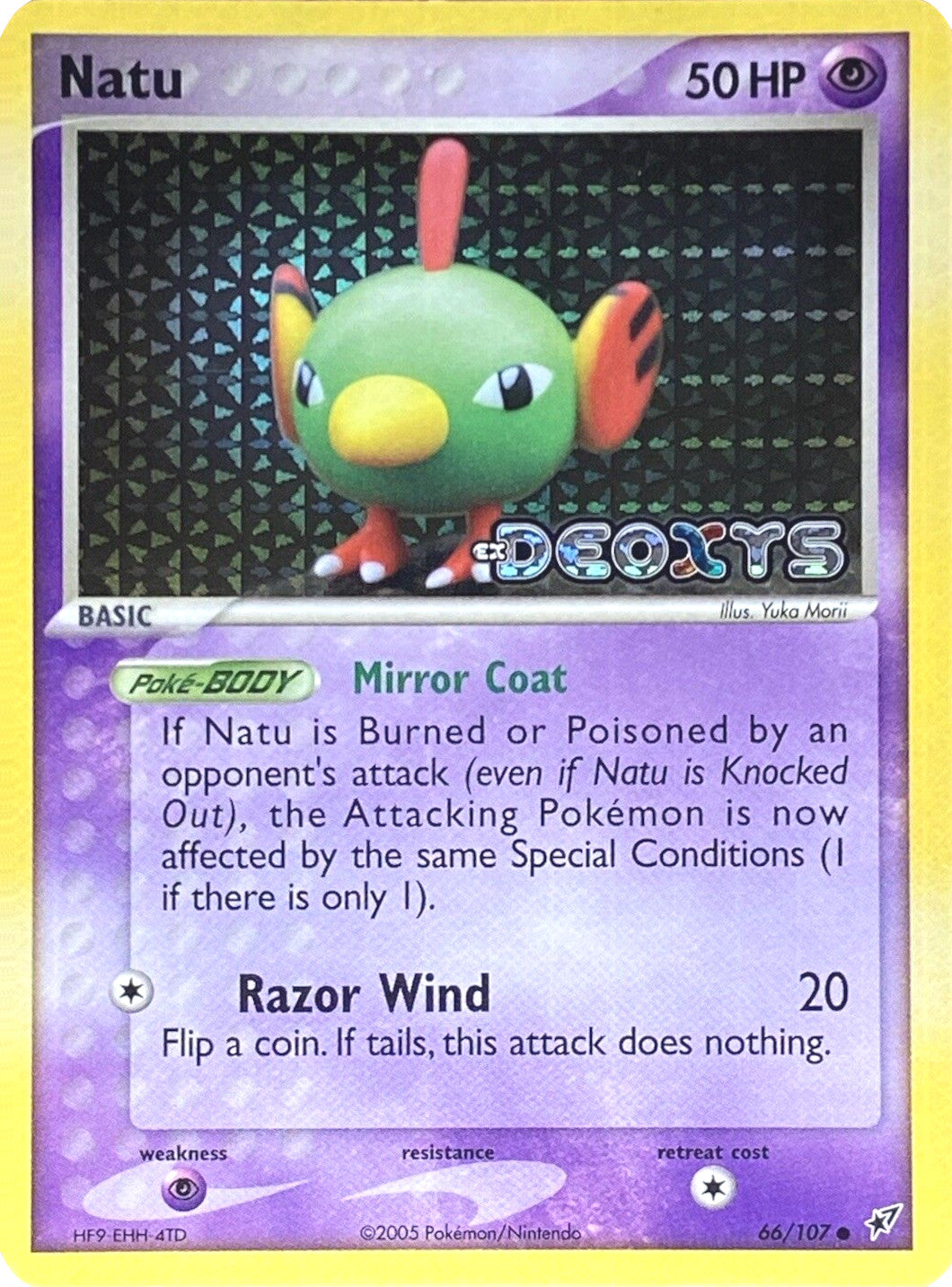 Natu (66/107) (Stamped) [EX: Deoxys] | Pegasus Games WI