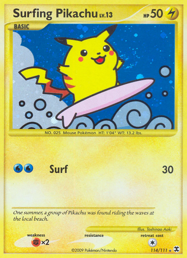 Surfing Pikachu (114/111) [Platinum: Rising Rivals] | Pegasus Games WI