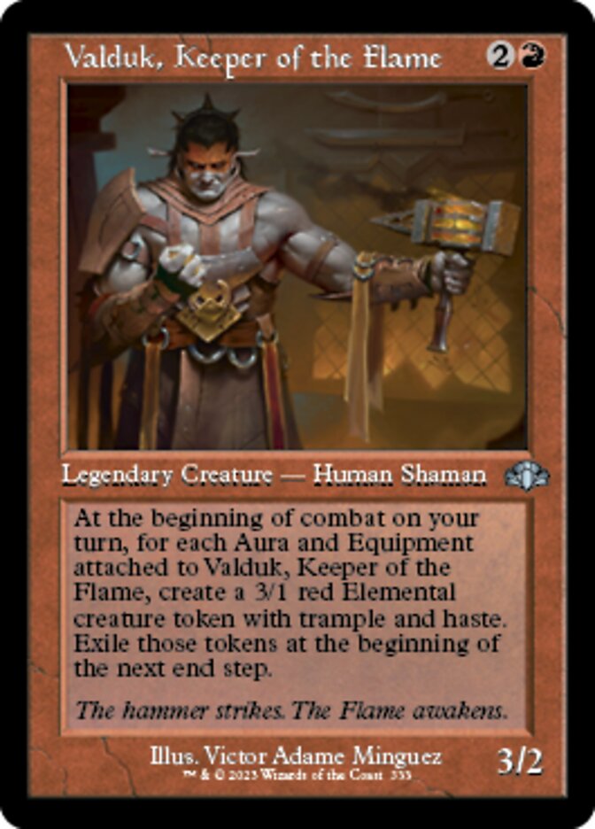 Valduk, Keeper of the Flame (Retro) [Dominaria Remastered] | Pegasus Games WI