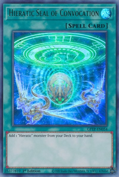 Hieratic Seal of Convocation [GFTP-EN054] Ultra rare | Pegasus Games WI