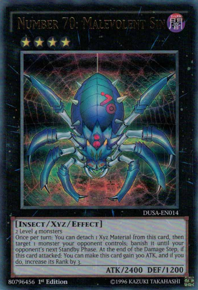 Number 70: Malevolent Sin [DUSA-EN014] Ultra Rare | Pegasus Games WI