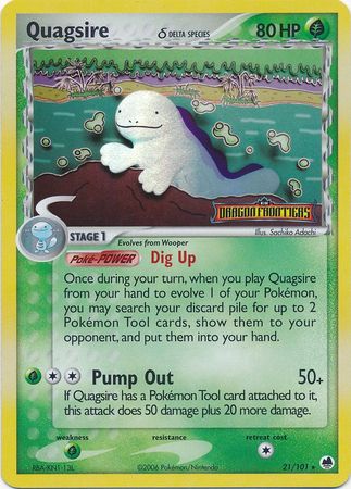 Quagsire (21/101) (Delta Species) (Stamped) [EX: Dragon Frontiers] | Pegasus Games WI