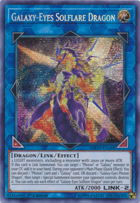 Galaxy-Eyes Solflare Dragon [MP19-EN188] Prismatic Secret Rare | Pegasus Games WI