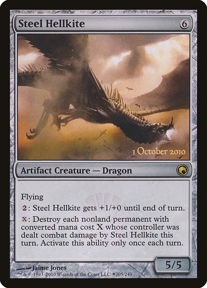 Steel Hellkite [Scars of Mirrodin Prerelease Promos] | Pegasus Games WI