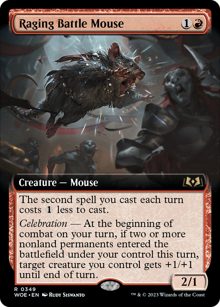 Raging Battle Mouse (Extended Art) [Wilds of Eldraine] | Pegasus Games WI