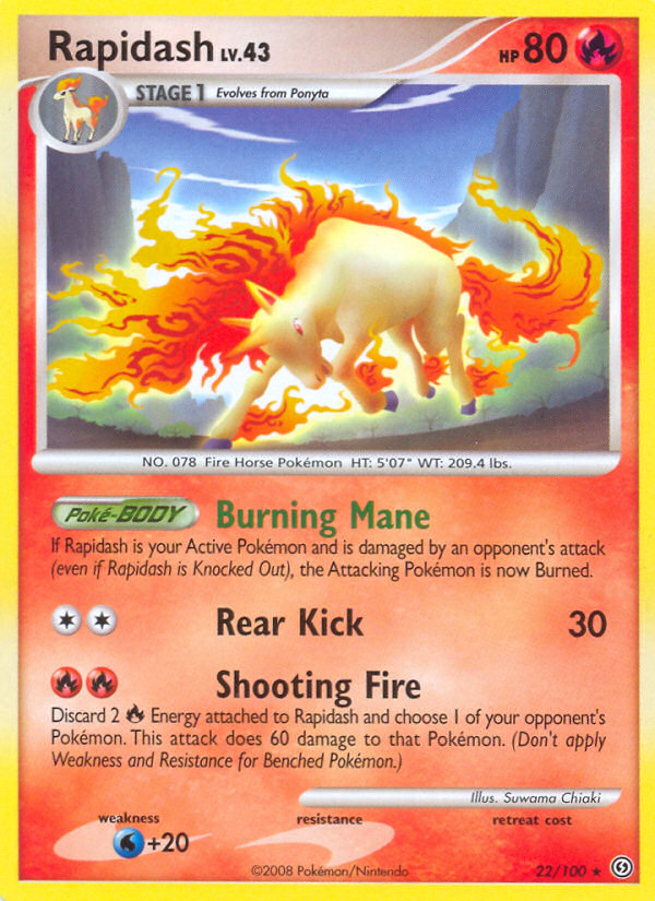 Rapidash (22/100) [Diamond & Pearl: Stormfront] | Pegasus Games WI