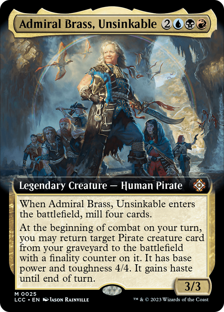 Admiral Brass, Unsinkable (Extended Art) [The Lost Caverns of Ixalan Commander] | Pegasus Games WI