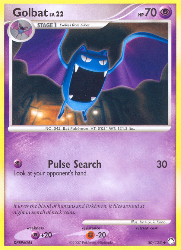 Golbat (50/123) [Diamond & Pearl: Mysterious Treasures] | Pegasus Games WI