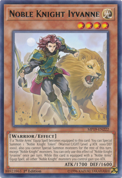 Noble Knight Iyvanne [MP19-EN222] Rare | Pegasus Games WI