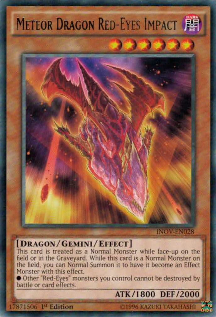 Meteor Dragon Red-Eyes Impact [INOV-EN028] Rare | Pegasus Games WI