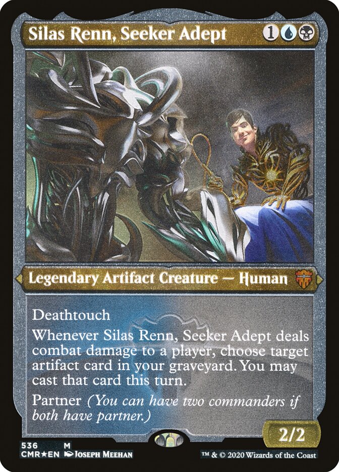 Silas Renn, Seeker Adept (Etched) [Commander Legends] | Pegasus Games WI