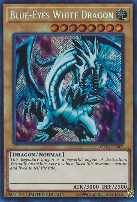 Blue-Eyes White Dragon [CT14-EN002] Secret Rare | Pegasus Games WI