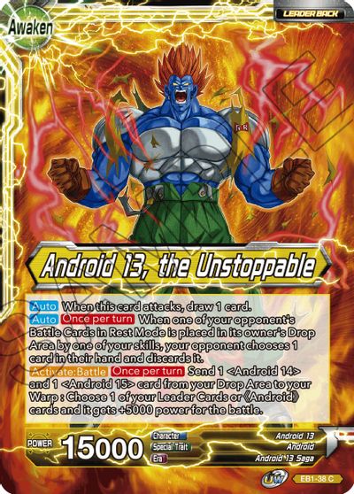 Android 13, Android 14, & Android 15 // Android 13, the Unstoppable (EB1-38) [Battle Evolution Booster] | Pegasus Games WI