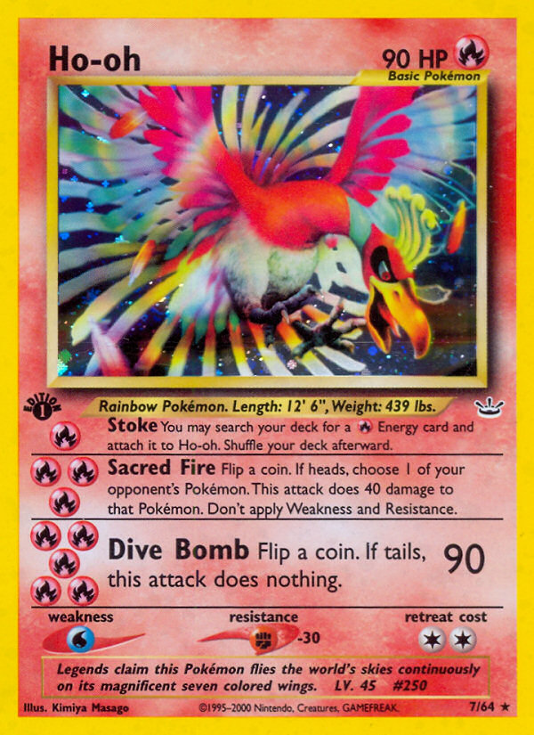 Ho-oh (7/64) [Neo Revelation 1st Edition] | Pegasus Games WI