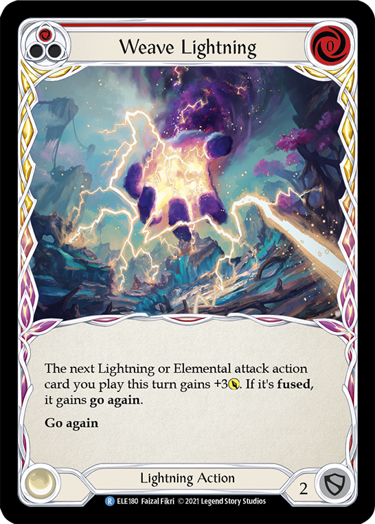 Weave Lightning (Red) [ELE180] (Tales of Aria)  1st Edition Normal | Pegasus Games WI