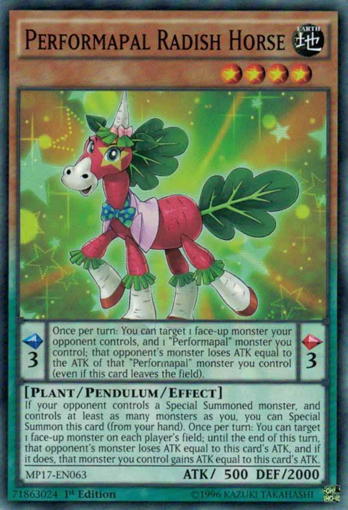 Performapal Radish Horse [MP17-EN063] Common | Pegasus Games WI