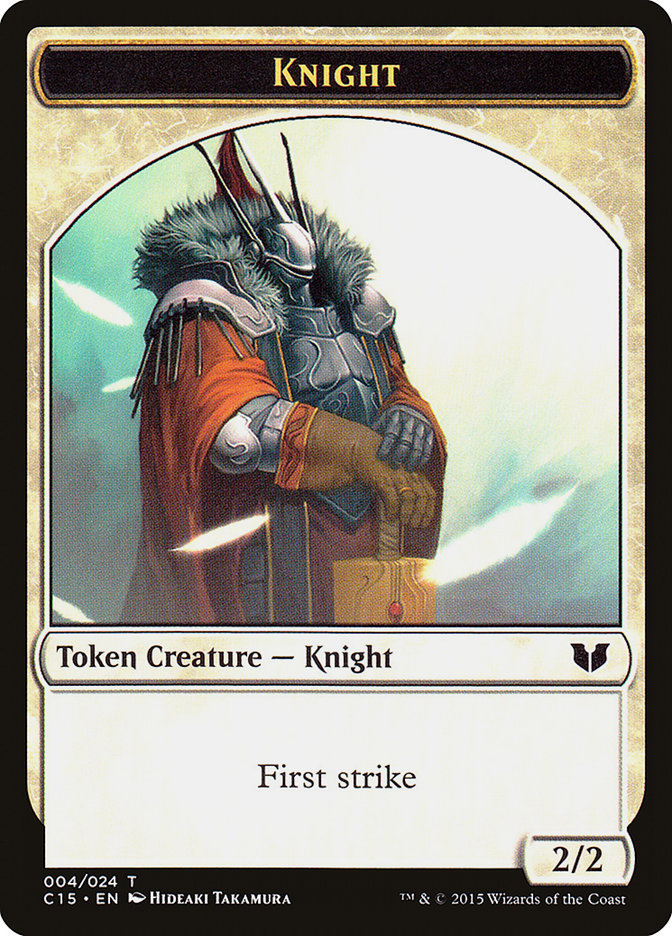 Knight Token (004/024) [Commander 2015 Tokens] | Pegasus Games WI