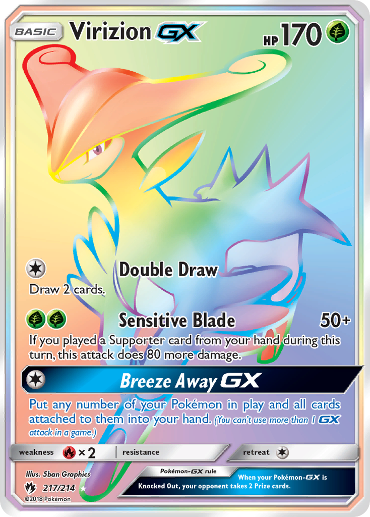 Virizion GX (217/214) [Sun & Moon: Lost Thunder] | Pegasus Games WI