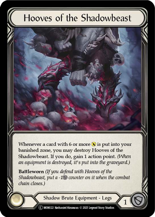 Hooves of the Shadowbeast (Rainbow Foil) [U-MON122-RF] Unlimited Rainbow Foil | Pegasus Games WI
