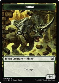 Rhino // Egg Double-Sided Token [Commander 2019 Tokens] | Pegasus Games WI