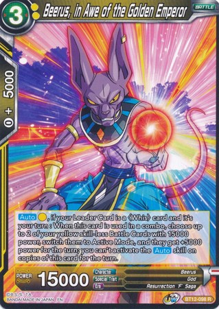 Beerus, in Awe of the Golden Emperor [BT12-098] | Pegasus Games WI