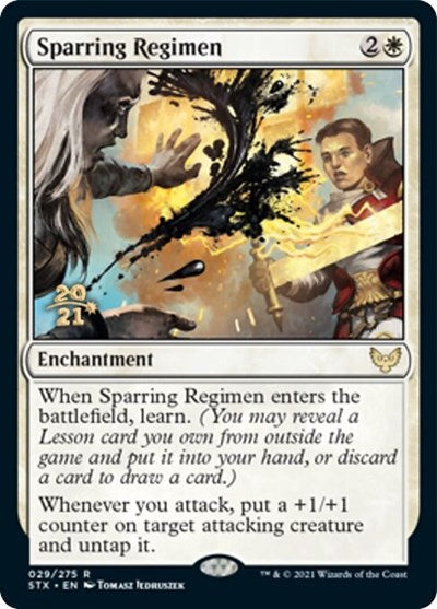 Sparring Regimen [Strixhaven: School of Mages Prerelease Promos] | Pegasus Games WI