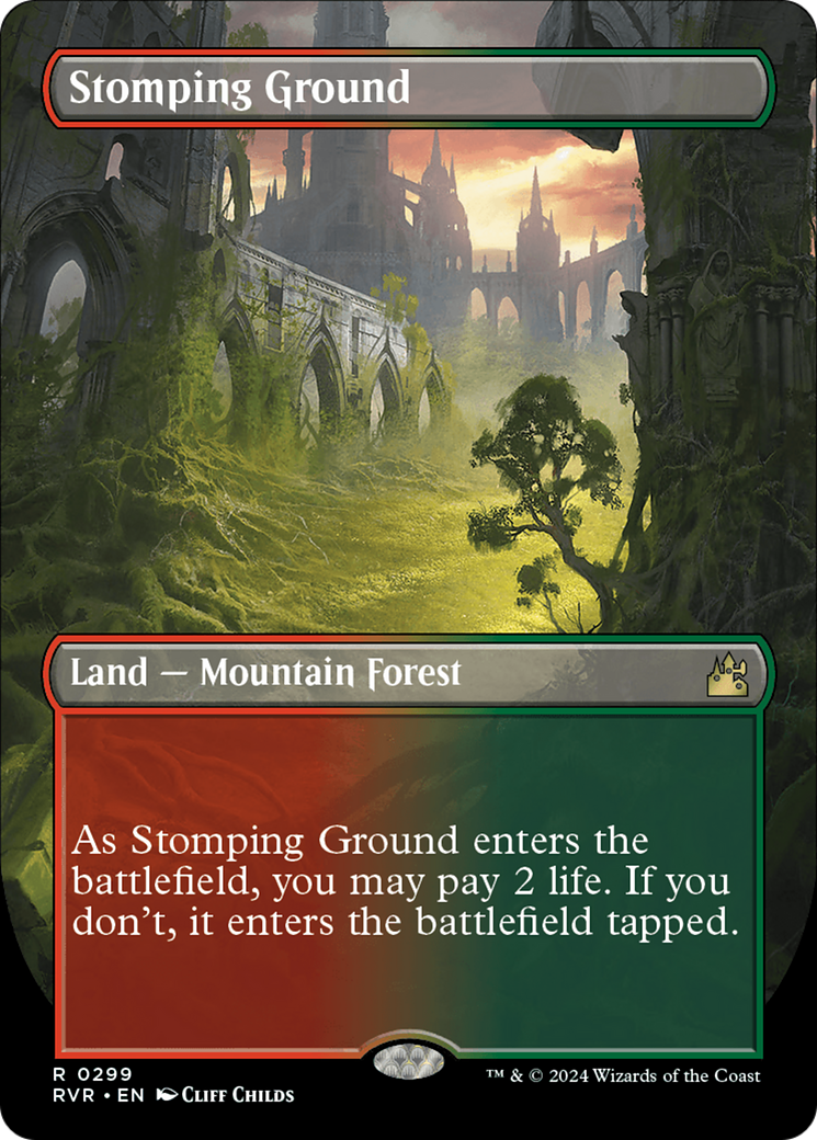 Stomping Ground (Borderless) [Ravnica Remastered] | Pegasus Games WI