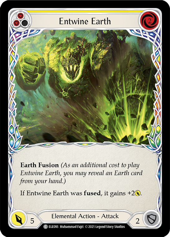 Entwine Earth (Yellow) [ELE095] (Tales of Aria)  1st Edition Rainbow Foil | Pegasus Games WI