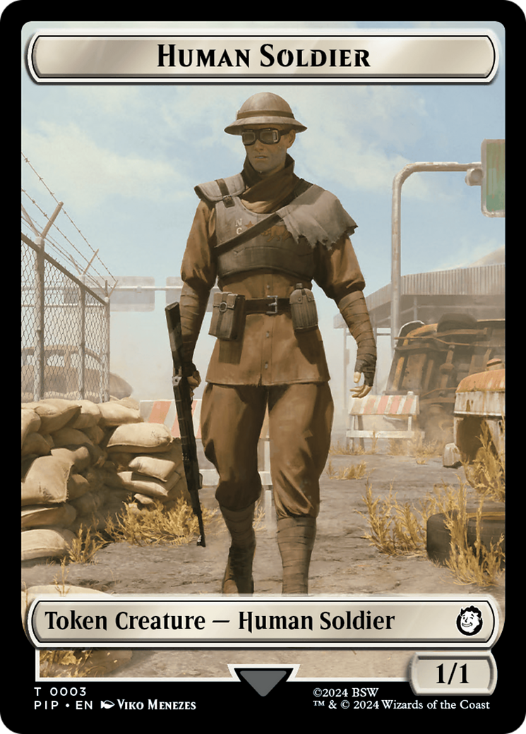 Food (0014) // Human Soldier Double-Sided Token [Fallout Tokens] | Pegasus Games WI