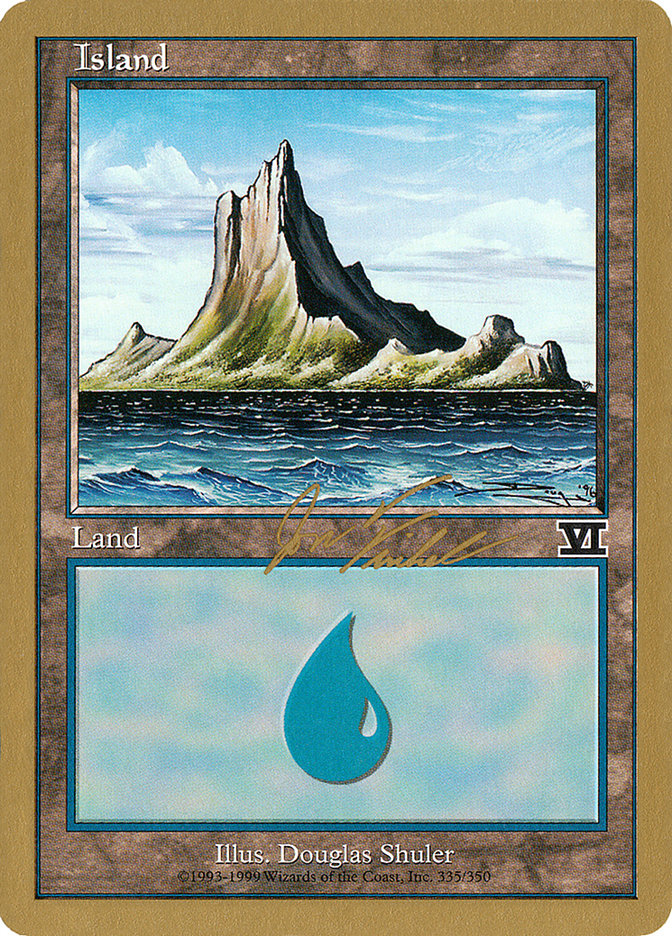 Island (jf335) (Jon Finkel) [World Championship Decks 2000] | Pegasus Games WI