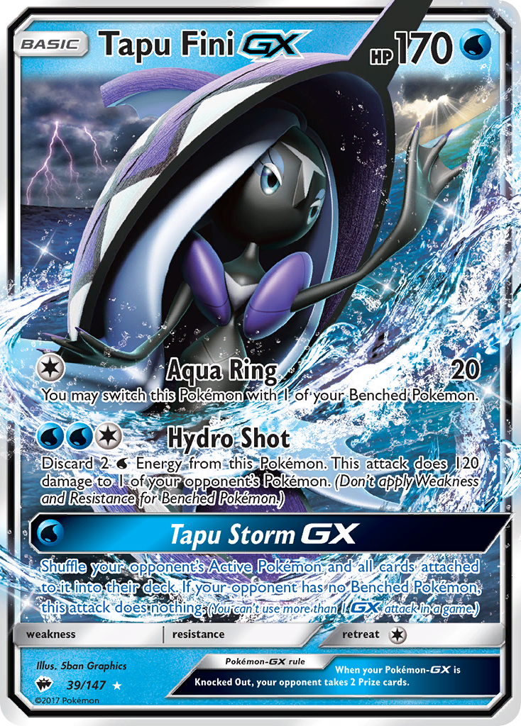 Tapu Fini GX (39/147) [Sun & Moon: Burning Shadows] | Pegasus Games WI