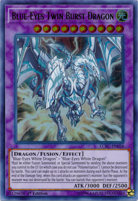 Blue-Eyes Twin Burst Dragon [LCKC-EN058] Ultra Rare | Pegasus Games WI