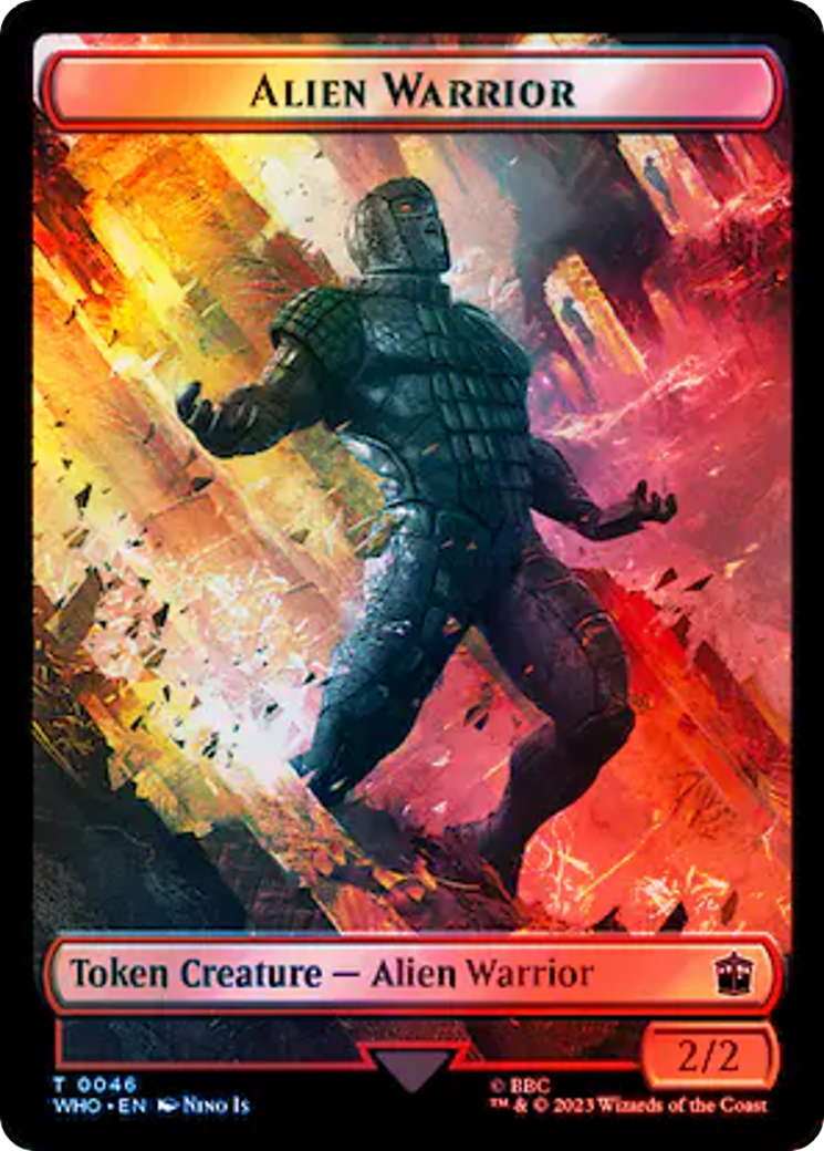 Copy // Alien Warrior Double-Sided Token (Surge Foil) [Doctor Who Tokens] | Pegasus Games WI