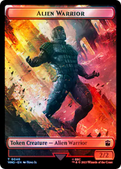 Alien // Alien Warrior Double-Sided Token (Surge Foil) [Doctor Who Tokens] | Pegasus Games WI