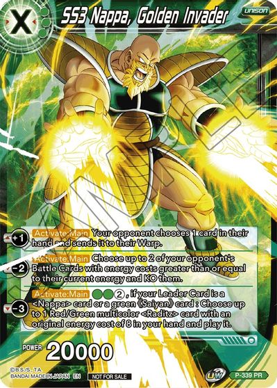 SS3 Nappa, Golden Invader (P-339) [Saiyan Showdown Prerelease Promos] | Pegasus Games WI