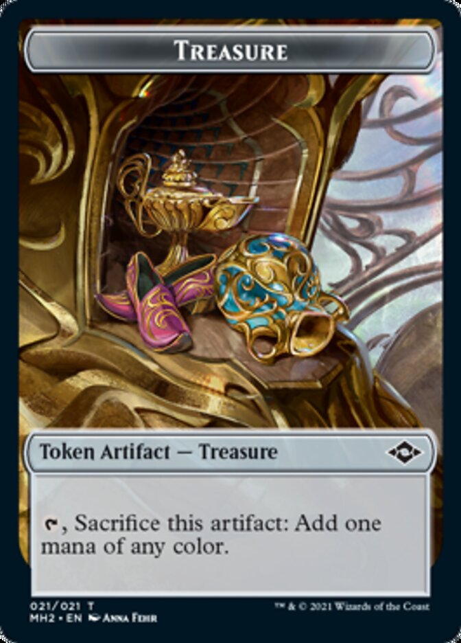 Treasure (21) // Zombie Double-Sided Token [Modern Horizons 2 Tokens] | Pegasus Games WI