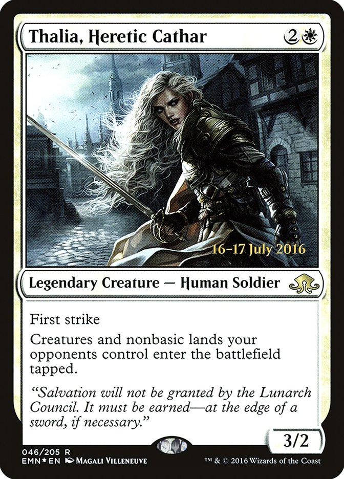 Thalia, Heretic Cathar [Eldritch Moon Prerelease Promos] | Pegasus Games WI