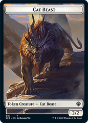 Elf Warrior // Cat Beast Double-Sided Token [Starter Commander Decks] | Pegasus Games WI