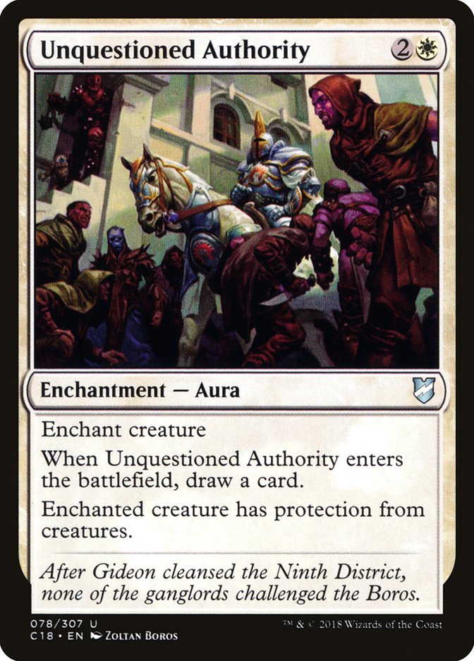 Unquestioned Authority [Commander 2018] | Pegasus Games WI