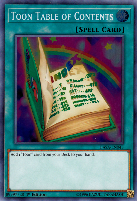 Toon Table of Contents [DASA-EN043] Super Rare | Pegasus Games WI