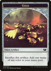 Gold // Knight (005) Double-Sided Token [Commander 2015 Tokens] | Pegasus Games WI