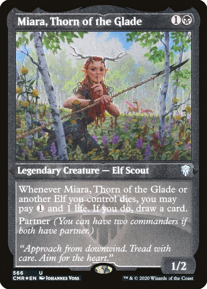 Miara, Thorn of the Glade (Etched) [Commander Legends] | Pegasus Games WI