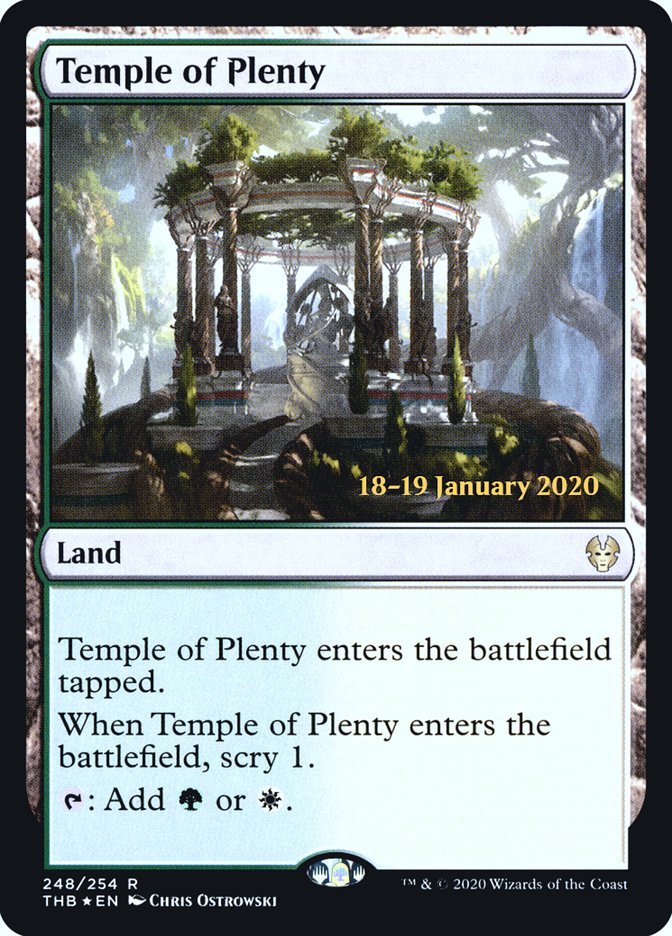 Temple of Plenty [Theros Beyond Death Prerelease Promos] | Pegasus Games WI
