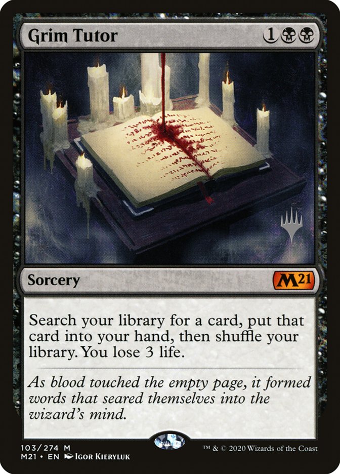 Grim Tutor (Promo Pack) [Core Set 2021 Promos] | Pegasus Games WI