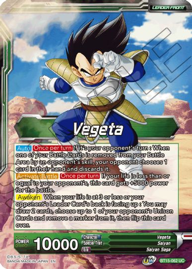 Vegeta // Vegeta, Destined Confrontation (BT15-062) [Saiyan Showdown Prerelease Promos] | Pegasus Games WI
