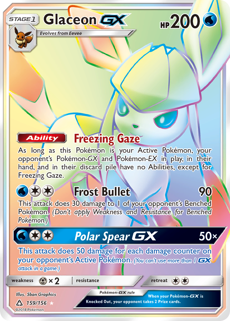 Glaceon GX (159/156) [Sun & Moon: Ultra Prism] | Pegasus Games WI