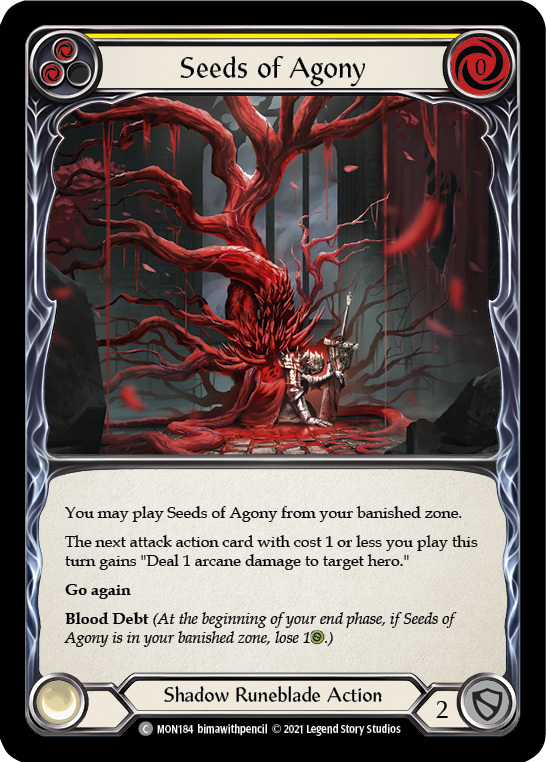 Seeds of Agony (Yellow) [MON184] 1st Edition Normal | Pegasus Games WI
