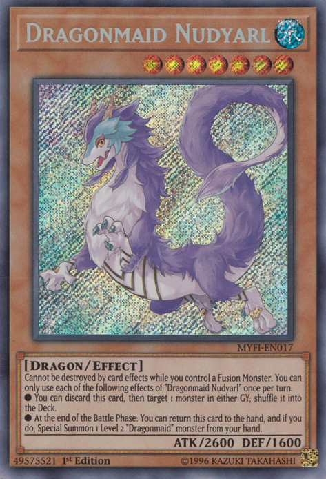 Dragonmaid Nudyarl [MYFI-EN017] Secret Rare | Pegasus Games WI