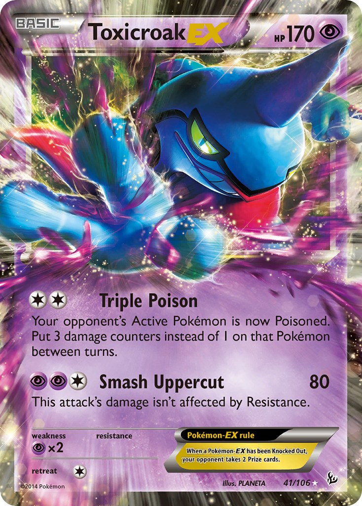 Toxicroak EX (41/106) [XY: Flashfire] | Pegasus Games WI